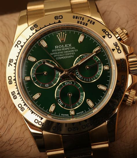 gold rolex green face replica|pre owned men's rolex watches.